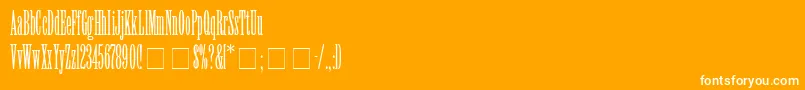 ElvenSsiLight Font – White Fonts on Orange Background