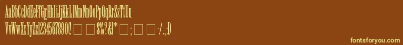 ElvenSsiLight Font – Yellow Fonts on Brown Background