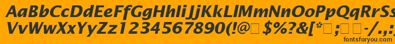 LucidaSansBolditalic Font – Black Fonts on Orange Background