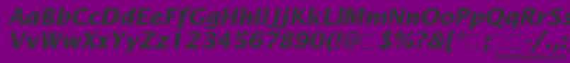 LucidaSansBolditalic Font – Black Fonts on Purple Background