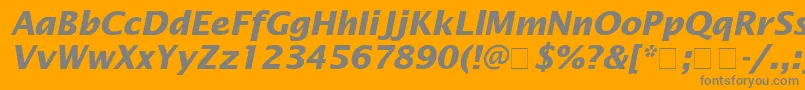 LucidaSansBolditalic Font – Gray Fonts on Orange Background