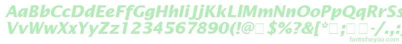 LucidaSansBolditalic Font – Green Fonts on White Background