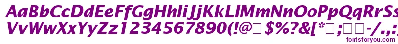 LucidaSansBolditalic-Schriftart – Violette Schriften auf weißem Hintergrund