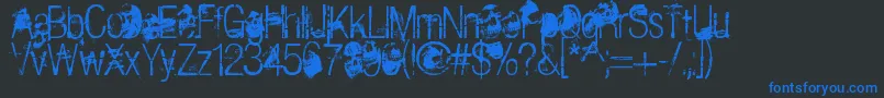 TheLastSoundtrack Font – Blue Fonts on Black Background