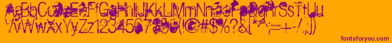 TheLastSoundtrack Font – Purple Fonts on Orange Background