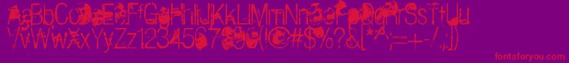 TheLastSoundtrack Font – Red Fonts on Purple Background