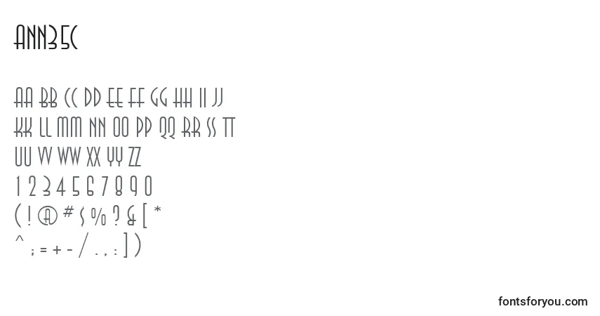 Ann35C-fontti – aakkoset, numerot, erikoismerkit