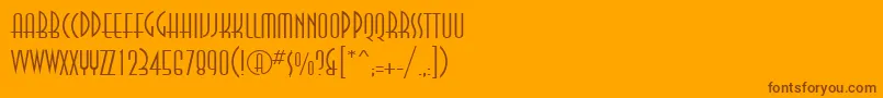 Шрифт Ann35C – коричневые шрифты на оранжевом фоне