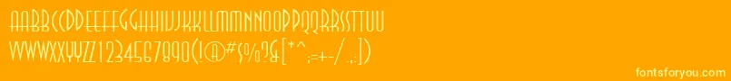 フォントAnn35C – オレンジの背景に黄色の文字