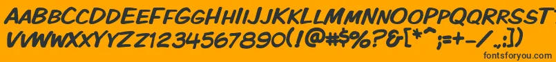 Vtckomixationsc Font – Black Fonts on Orange Background