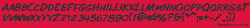 Vtckomixationsc Font – Black Fonts on Red Background