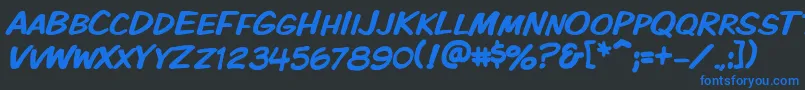 Vtckomixationsc Font – Blue Fonts on Black Background