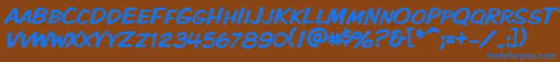 Lisätietoja Vtckomixationsc-fontista Vtckomixationsc-fontti – siniset fontit ruskealla taustalla