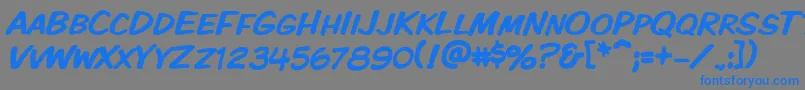 Vtckomixationsc Font – Blue Fonts on Gray Background