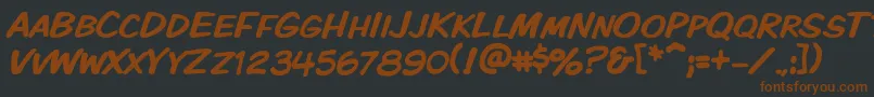 Vtckomixationsc Font – Brown Fonts on Black Background