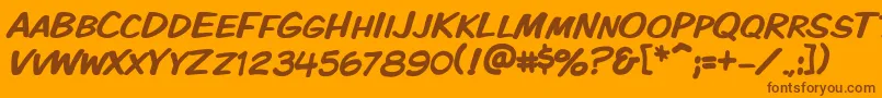 Vtckomixationsc Font – Brown Fonts on Orange Background