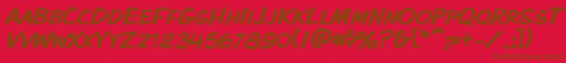 Vtckomixationsc Font – Brown Fonts on Red Background