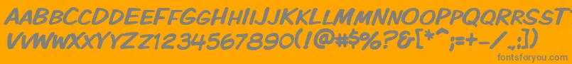 Vtckomixationsc Font – Gray Fonts on Orange Background