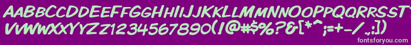 Vtckomixationsc Font – Green Fonts on Purple Background