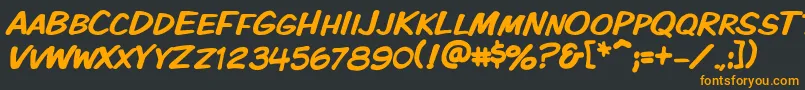 Vtckomixationsc Font – Orange Fonts on Black Background