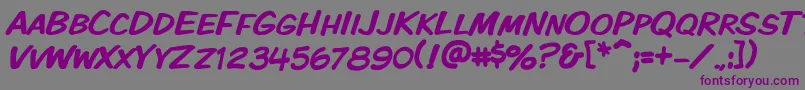 Vtckomixationsc Font – Purple Fonts on Gray Background