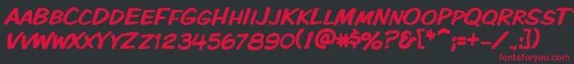 Vtckomixationsc Font – Red Fonts on Black Background