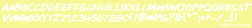 Vtckomixationsc Font – White Fonts on Yellow Background