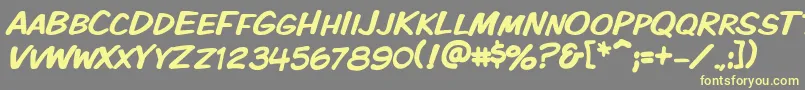 Vtckomixationsc Font – Yellow Fonts on Gray Background