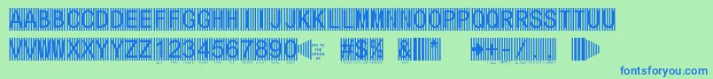 fuente Secure6a – Fuentes Azules Sobre Fondo Verde