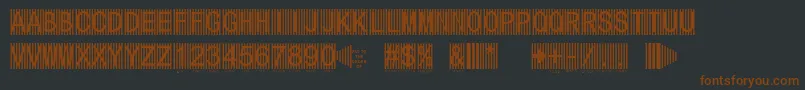 Secure6a Font – Brown Fonts on Black Background