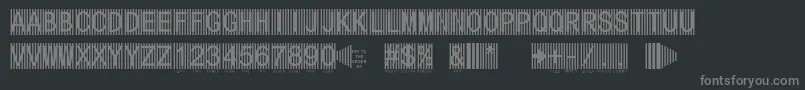 Secure6a Font – Gray Fonts on Black Background