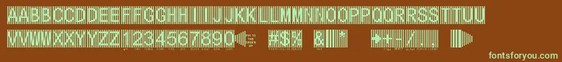 Secure6a Font – Green Fonts on Brown Background