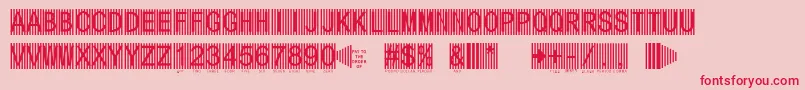 Secure6a Font – Red Fonts on Pink Background