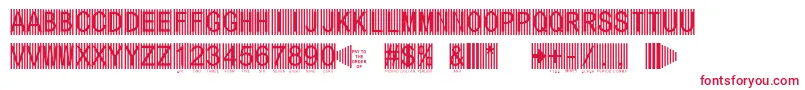 Secure6a Font – Red Fonts on White Background