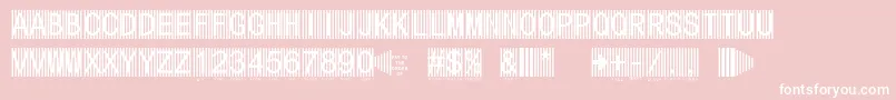 Secure6a-Schriftart – Weiße Schriften auf rosa Hintergrund