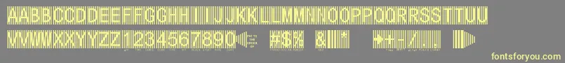 Secure6a Font – Yellow Fonts on Gray Background