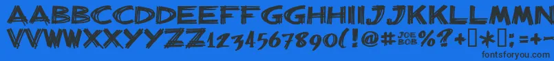 Billbrg Font – Black Fonts on Blue Background