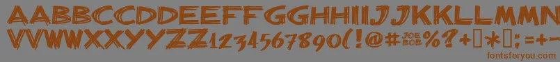 Billbrg Font – Brown Fonts on Gray Background