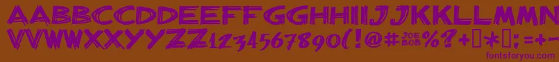 Billbrg Font – Purple Fonts on Brown Background