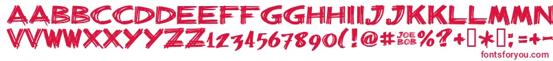 Billbrg Font – Red Fonts on White Background