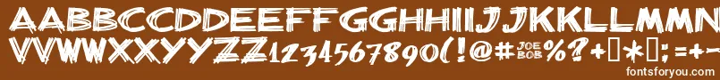 Billbrg Font – White Fonts on Brown Background