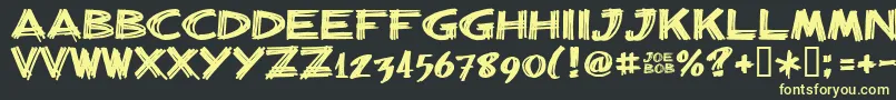 Billbrg-Schriftart – Gelbe Schriften auf schwarzem Hintergrund