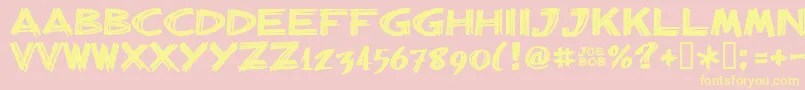 Billbrg Font – Yellow Fonts on Pink Background