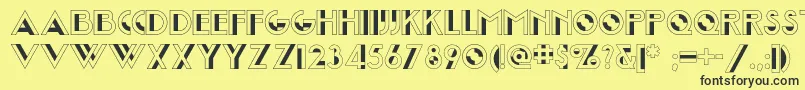 Joostamillionairenf Font – Black Fonts on Yellow Background