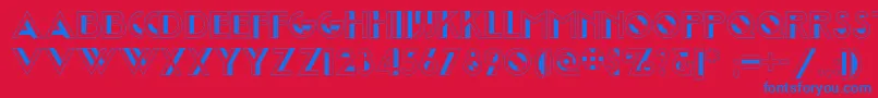 フォントJoostamillionairenf – 赤い背景に青い文字