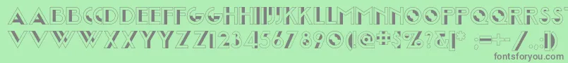 Joostamillionairenf Font – Gray Fonts on Green Background