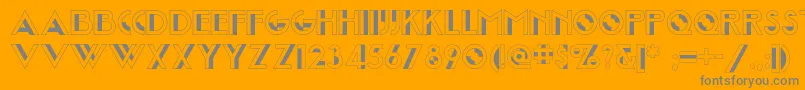 Joostamillionairenf Font – Gray Fonts on Orange Background