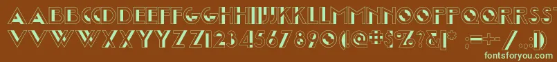 Joostamillionairenf Font – Green Fonts on Brown Background