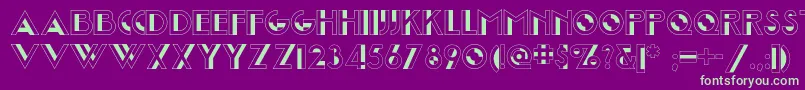 Joostamillionairenf Font – Green Fonts on Purple Background