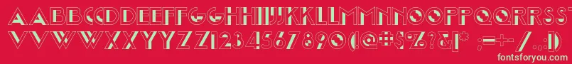 Joostamillionairenf Font – Green Fonts on Red Background